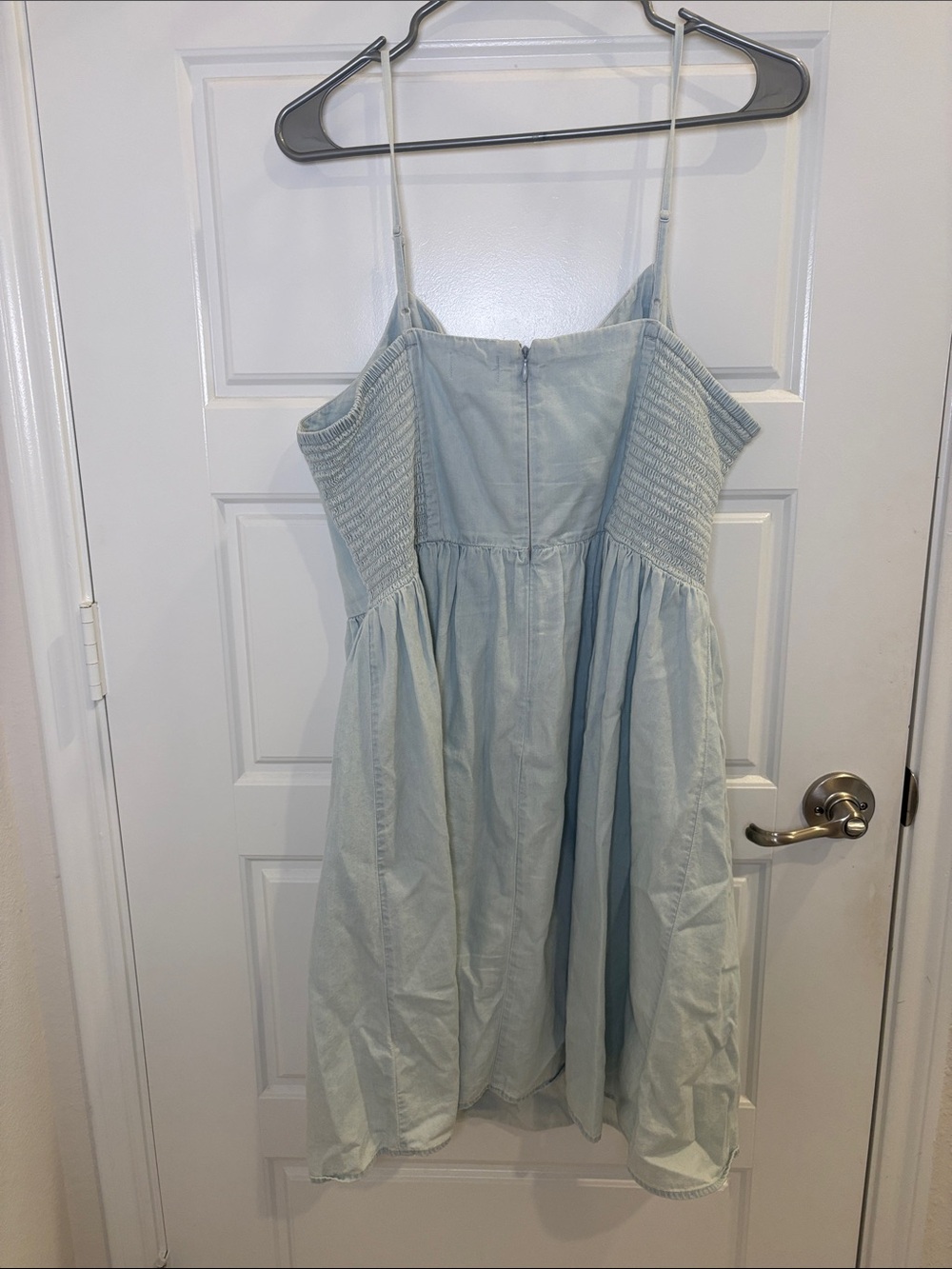 Old Navy Light Wash Chambray Babydoll Mini Dress XL - Picture 3 of 5